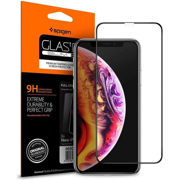 Spigen GLAStR Tempered Glas Displayschutzfolie für iPhone Xs / X