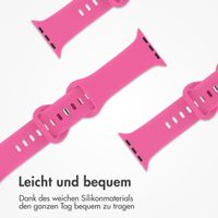 imoshion Silikon-Armband⁺ für  Apple Watch Series 1 t/m 11 / SE / Ultra (44/45/46/49 mm) - Größe M/L - Barbie Pink