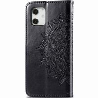 Mandala Klapphülle iPhone 12 Mini - Schwarz