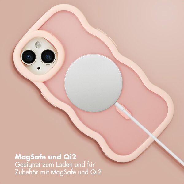 Selencia Wavy Backcover mit MagSafe Apple iPhone 15 - Soft Pink