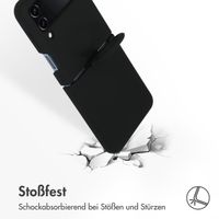 Accezz Liquid Silikoncase Samsung Galaxy Z Flip 4 - Schwarz