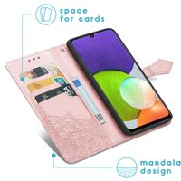 imoshion Mandala Klapphülle für das Samsung Galaxy M22 / A22 (4G) - Rose Gold