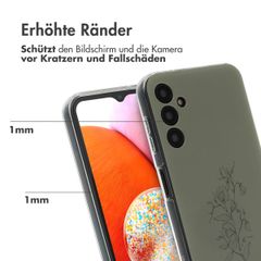 imoshion Design Hülle Samsung Galaxy A14 (5G/4G) - Floral Green