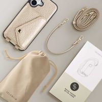 Selencia Sera HandyHülle mit Kordel und Umschlag-Kartenhalter Apple iPhone 17 - Champagne