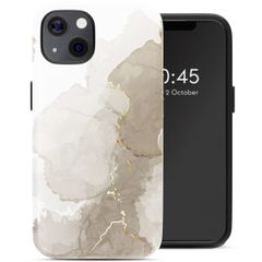 Selencia Vivid Rückabdeckung mit MagSafe Apple iPhone 13 - Marble Light Brown