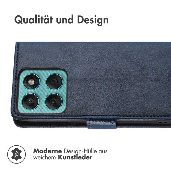 imoshion Luxuriöse Klapphülle Motorola Edge 60 Pro - Dunkelblau