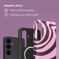 Selencia Vivid Rückabdeckung mit MagSafe Samsung Galaxy S24 - Wavy Swirl Pink Plum