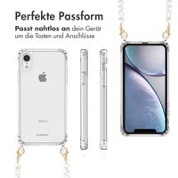 imoshion Back Cover mit Band + Armband für das iPhone Xr - Perlen Herzchen