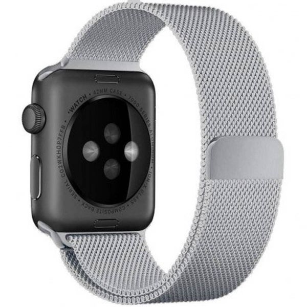 WiWu Milanaise-Armband für das  Apple Watch Series 1 t/m 11 / SE / Ultra (44/45/46/49 mm) - Silber