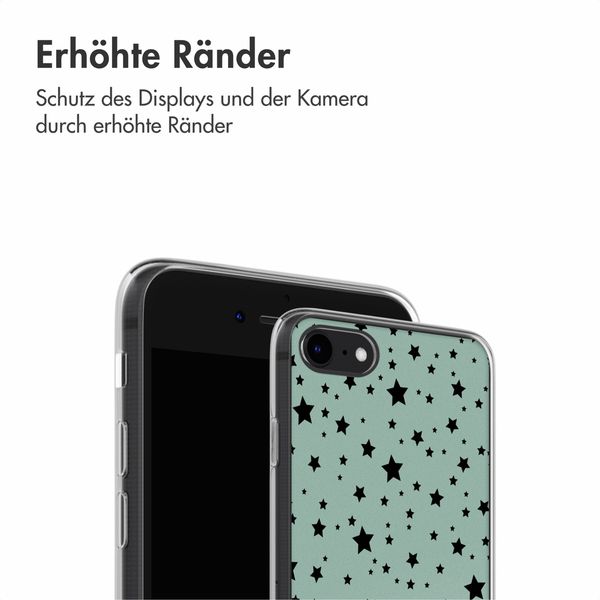 imoshion Design Hülle iPhone SE (2022 / 2020) / 8 / 7 - Stars Mint