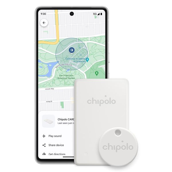 Chipolo Point Bundle – Bluetooth-Tracker für Android – 1x Tag & 1x Karte – Weiß