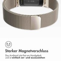 imoshion Magnetisches Milanaise Armband für das  Fitbit Charge 5 - Größe S - Starlight