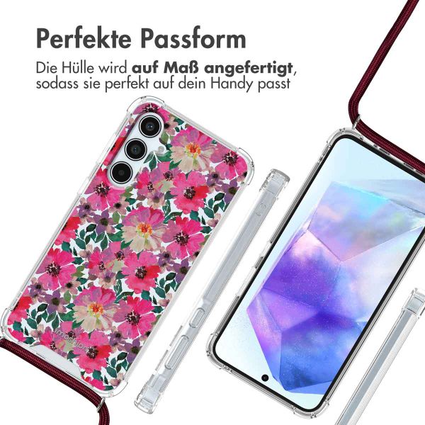 imoshion Design Hülle mit Band Samsung Galaxy A55 - Flower Water