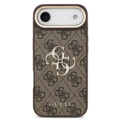 Guess 4G Metal Logo Back Cover Apple iPhone Air - Gold Edge - Brown