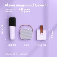 imoshion Kids Karaoke-Set - Lautsprecher und Mikrofon - Lavender Lilac