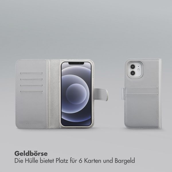 Selencia Olyn Abnehmbare Bookcase mit MagSafe Apple iPhone 12 (Pro) - Grau