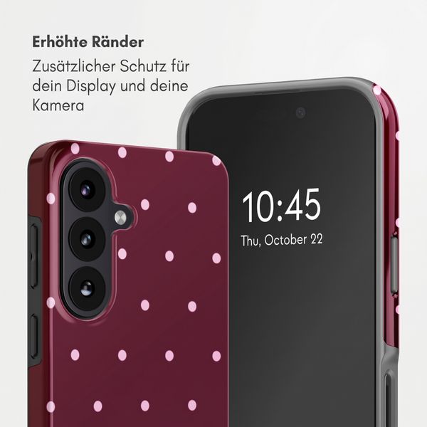 Selencia Vivid Back Cover Samsung Galaxy S26 - Happy Dots Burgundy