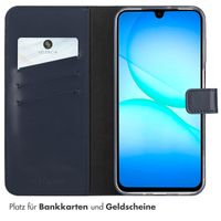 Selencia Echtleder Klapphülle Samsung Galaxy A17 - Blau