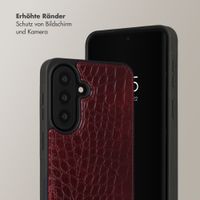 Selencia Nova Croco HandyHülle mit Kordel und Kartenhalter Samsung Galaxy A57 (5G) - Burgundy