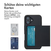 imoshion Backcover mit Kartenfach für das iPhone 16 - Schwarz