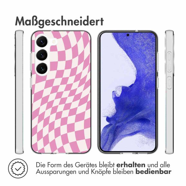 imoshion Design Hülle für das Samsung Galaxy S23 Plus - Retro Pink Check