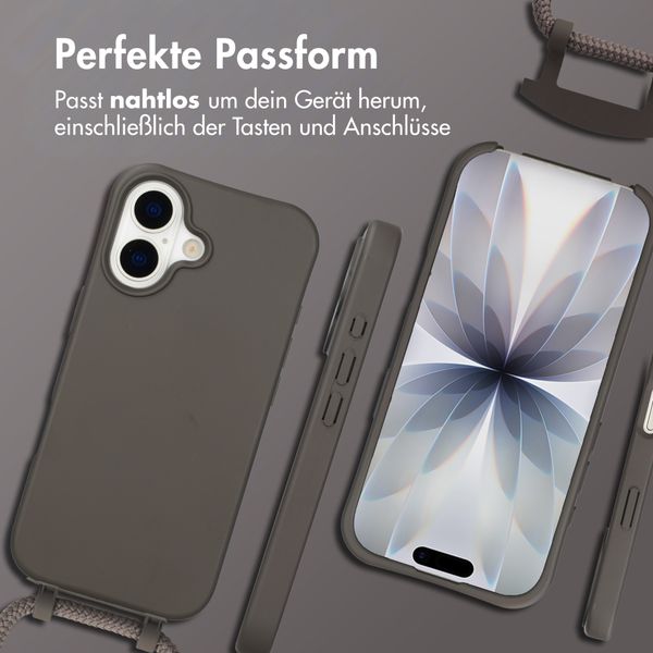 imoshion Color Backcover mit abnehmbarem Handykette und MagSafe Apple iPhone 17 - Black Coffee