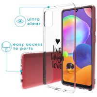 imoshion Design Hülle Samsung Galaxy A31 - Live Laugh Love - Schwarz