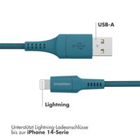 imoshion ﻿Lightning- auf USB-Kabel – nicht MFi-zertifiziert – Geflochtenes Gewebe – 1 m – Dunkelblau