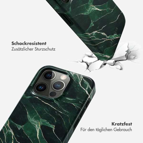 Selencia Vivid Tough Back Cover für das iPhone 15 Pro - Chic Marble Quartz