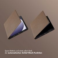 Selencia Riva Klapphülle Samsung Galaxy Tab A9 Plus - Mocha Brown