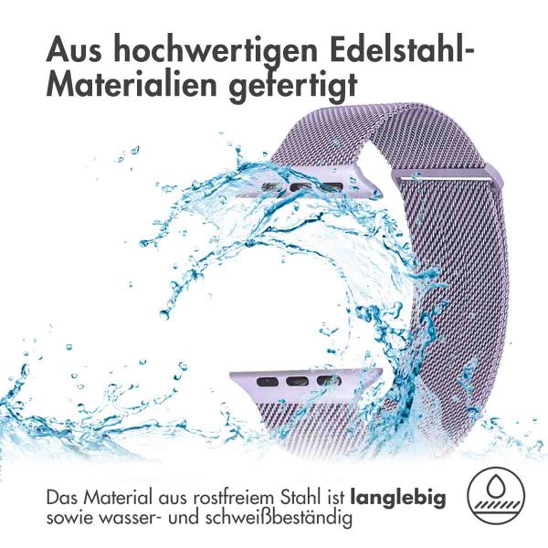 imoshion Mailändische Magnetarmband für die Apple Watch Series 1-9 / SE - 38/40/41 mm / Series 10 - 42 mm - Größe M - Violett