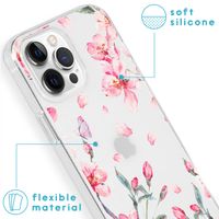 imoshion Design Hülle für das iPhone 13 Pro - Blume - Rosa