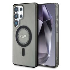 Guess MagSafe IML Strass Hülle Samsung Galaxy S25 Ultra - Schwarz