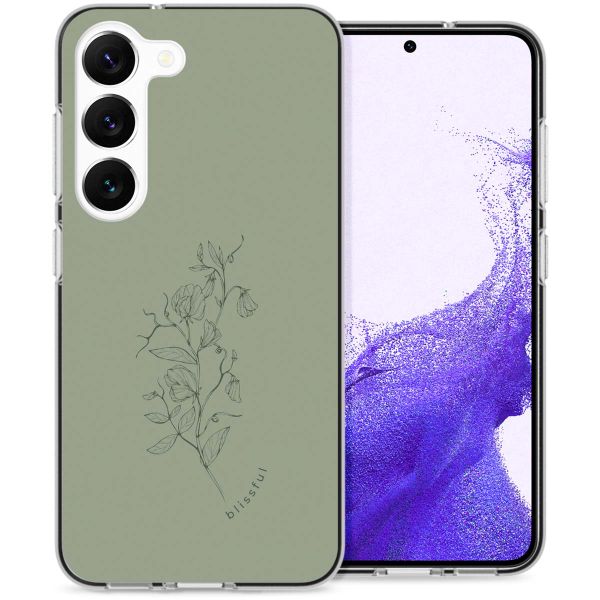 imoshion Design Hülle für das Samsung Galaxy S23 - Floral Green