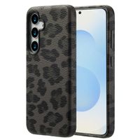 Selencia Sabi Backcover Panthermuster mit MagSafe Samsung Galaxy S25 - Midnight Black