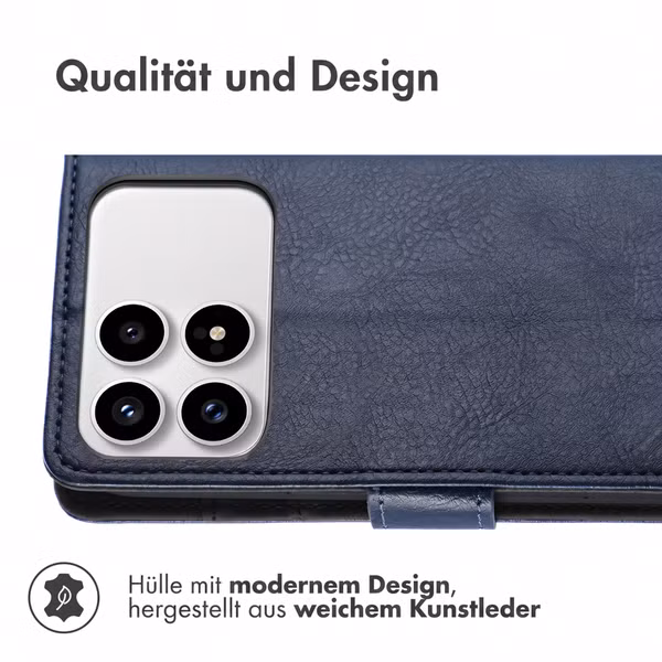 imoshion Luxuriöse Klapphülle Xiaomi Poco F8 Pro - Dunkelblau