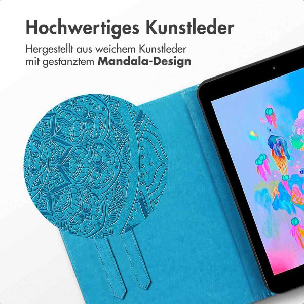 imoshion Mandala Klapphülle Apple iPad 9 (2021) 10.2 Zoll / iPad 8 (2020) 10.2 Zoll / iPad 7 (2019) 10.2 Zoll - Türkis