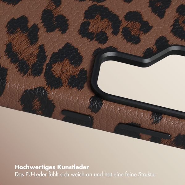Selencia Sabi Backcover Leopardenmuster mit MagSafe Samsung Galaxy S26 Ultra - Mocha Brown