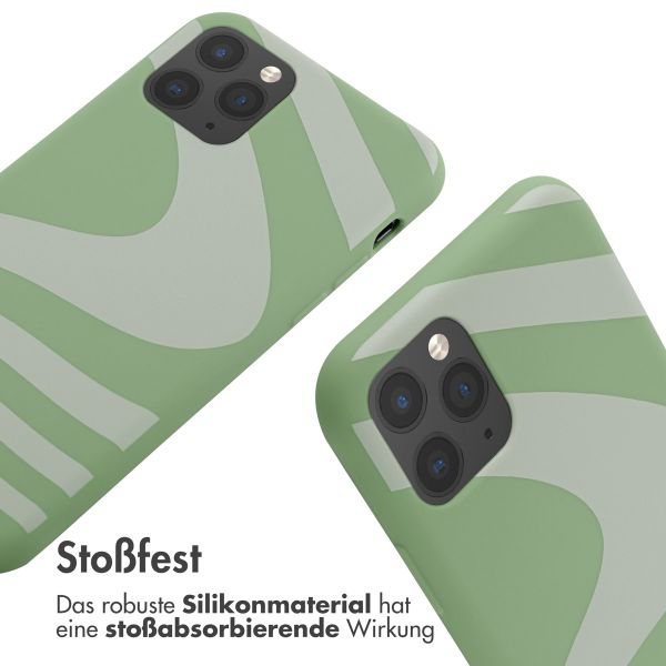 imoshion Silikonhülle design mit Band für das iPhone 11 Pro - Retro Green