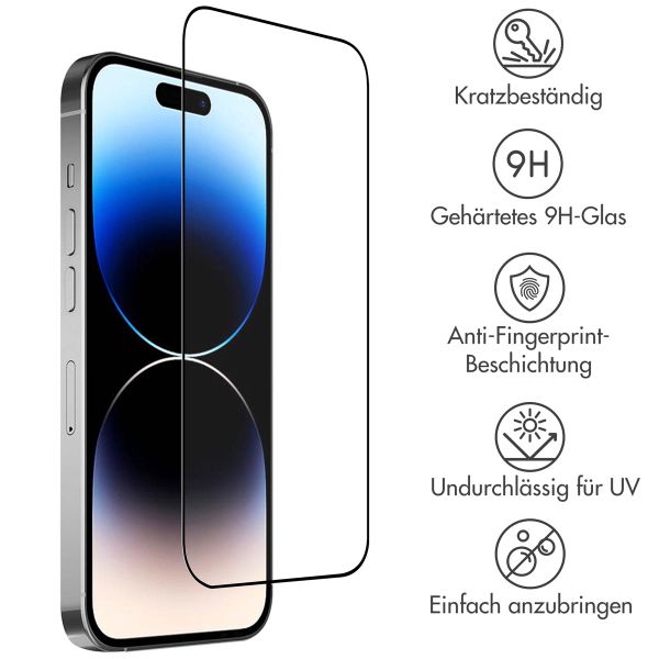 Accezz Full Cover Screen Protector aus gehärtetem Glas für das iPhone 15 Pro