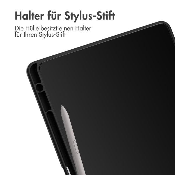 imoshion Trifold Hardcase Klapphülle Samsung Galaxy Tab S9 11.0 Zoll / Tab S10 FE / S9 FE 10.9 Zoll - Schwarz