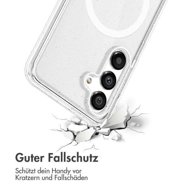 imoshion Sparkle Back Cover mit MagSafe Samsung Galaxy S25 Plus - Transparent