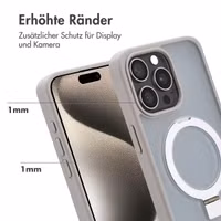 Accezz Ring Stand Backcover mit MagSafe Apple iPhone 15 Pro Max - Grau