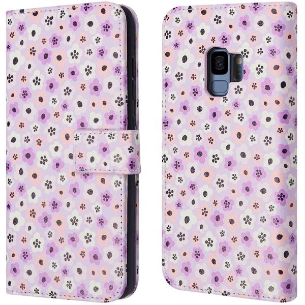 imoshion ﻿Design Klapphülle für das Samsung Galaxy S9 - Purple Flowers