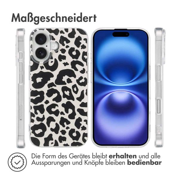 imoshion Design Hülle Apple iPhone 16 - Leopard Transparent