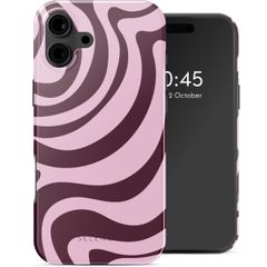 Selencia Vivid Rückabdeckung mit MagSafe Apple iPhone 16 - Wavy Swirl Pink Plum