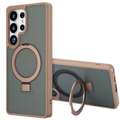 Accezz Ring Stand Backcover mit MagSafe für das Samsung Galaxy S25 Ultra - Brown