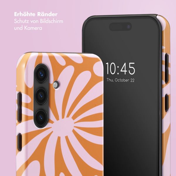 Selencia Vivid Tough Back Cover für das Samsung Galaxy S24 - Modern Bloom Pink