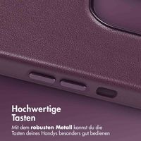 Accezz MagSafe Leather Backcover Apple iPhone 13 Pro - Heath Purple