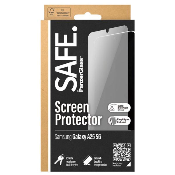 SAFE by PanzerGlass Ultra-Wide Fit Screenprotector inkl. Applikator für das Samsung Galaxy A25 (5G)